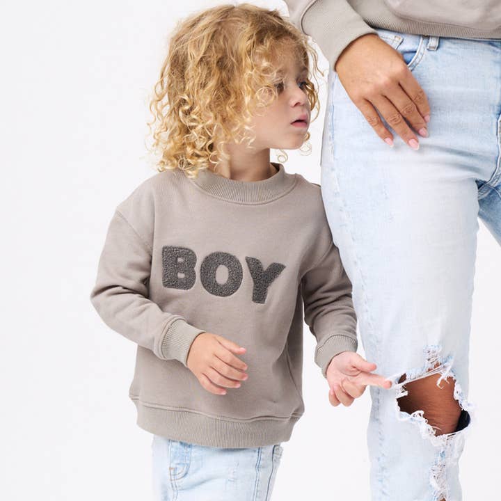 Chenille katoenen sweatshirt - Jongen voor wholesale door LĒ·LĀ·LŌ