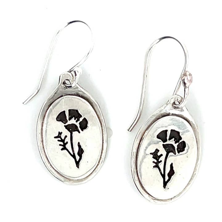 Poppy Silhouette Earrings #154 for wholesale by Pattie Parkhurst Jewelry