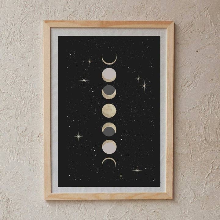 Impressão artística das fases da lua por atacado de Terra Soleil