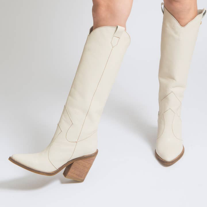 Macao western cowboy boots ivory leather women's shoes for wholesale on Faire3