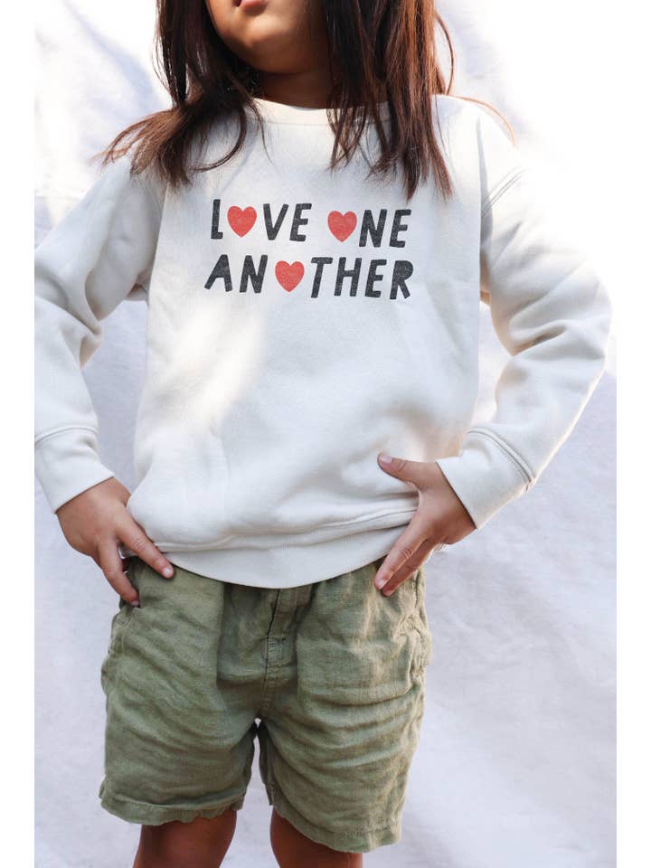 OAT COLLECTIVE - Wholesale Sweatshirt - Kids - LOVE ONE ANOTHER Toddler Unisex Graphic Sweatshirt