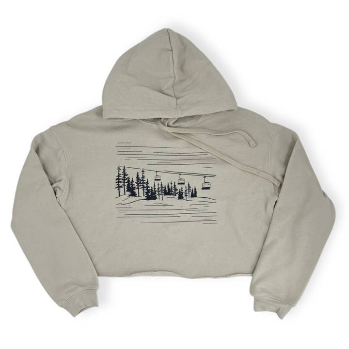 Pow Daze Women's Crop Hoodie - Dust for wholesale by Ohana