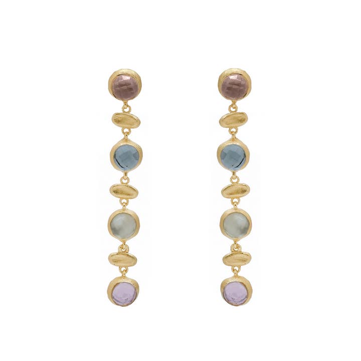 Marcia Moran - Wholesale Dangle Earrings - Fila Drop Stone Earrings2