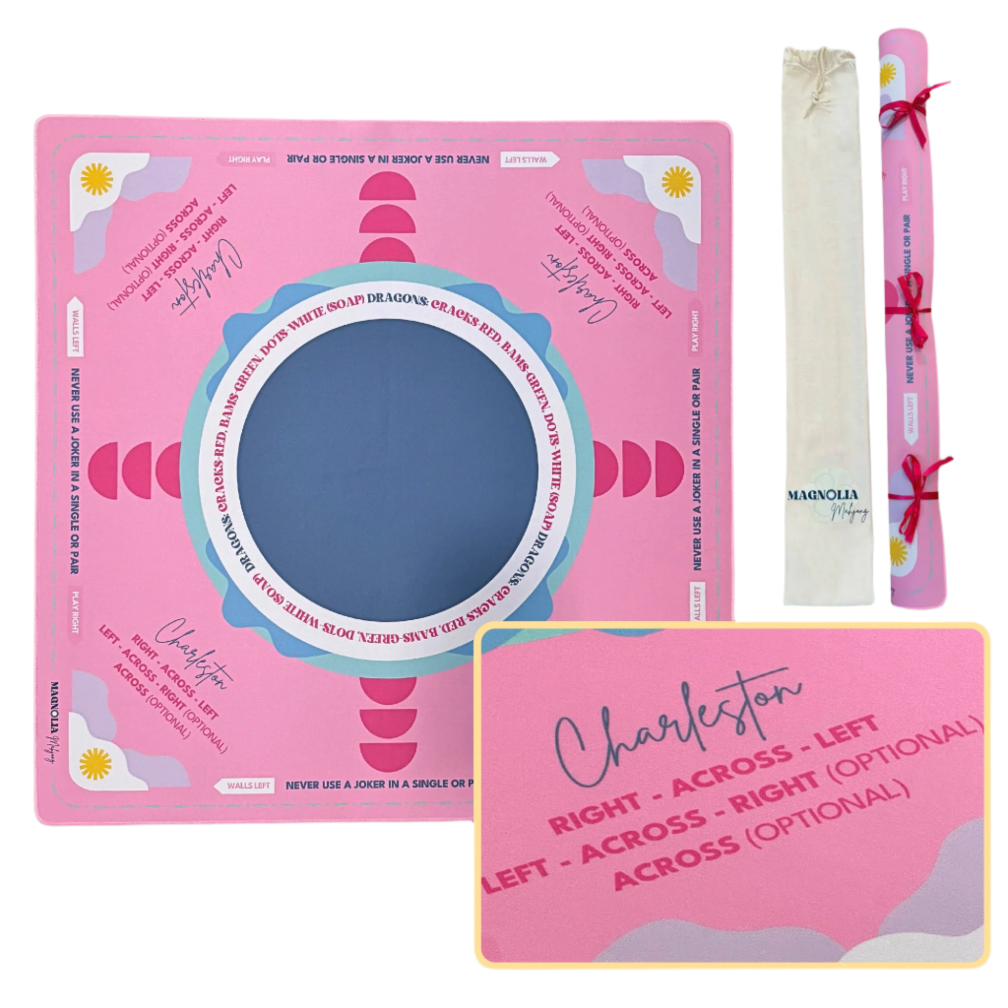 Morningside Mahjong - Wholesale Board Game - Magnolia Mahjong Neoprene Charleston Learning Mat1