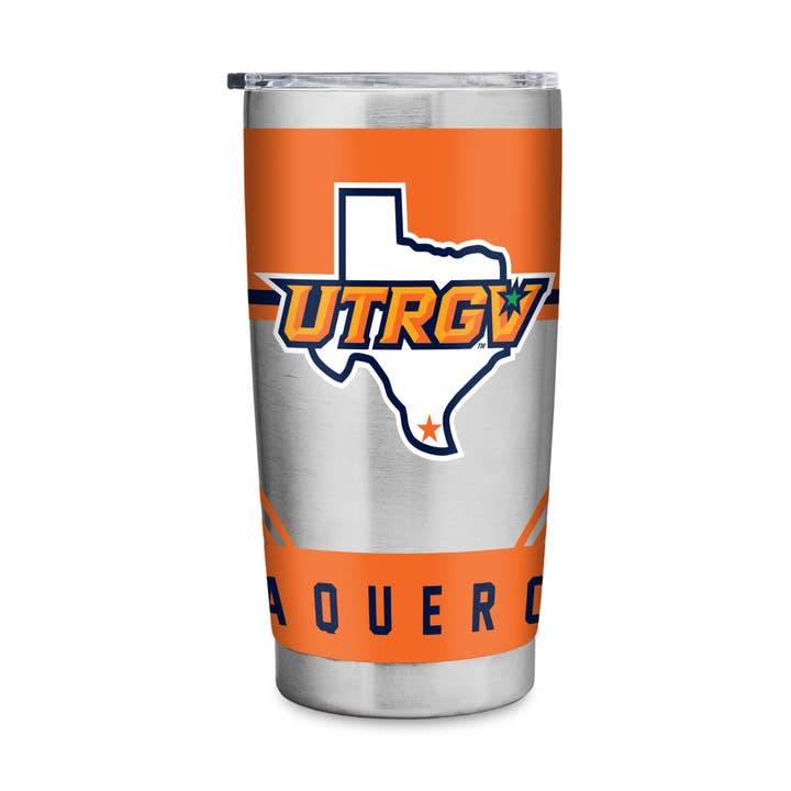NCAA Texas-Rio Grande Valley Vaqueros Stainless Tumbler for wholesale by Rico Industries