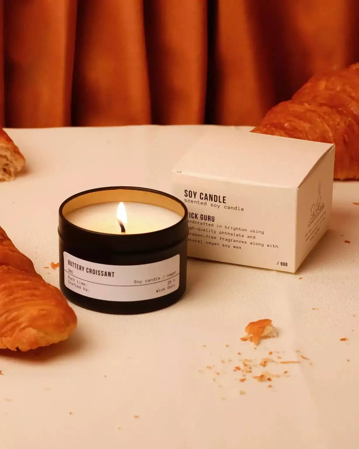 Wick Guru – Vela em jarro/copo por atacado – Vela Perfumada de Croissant - Presente de Natal, Decoração de Casa3
