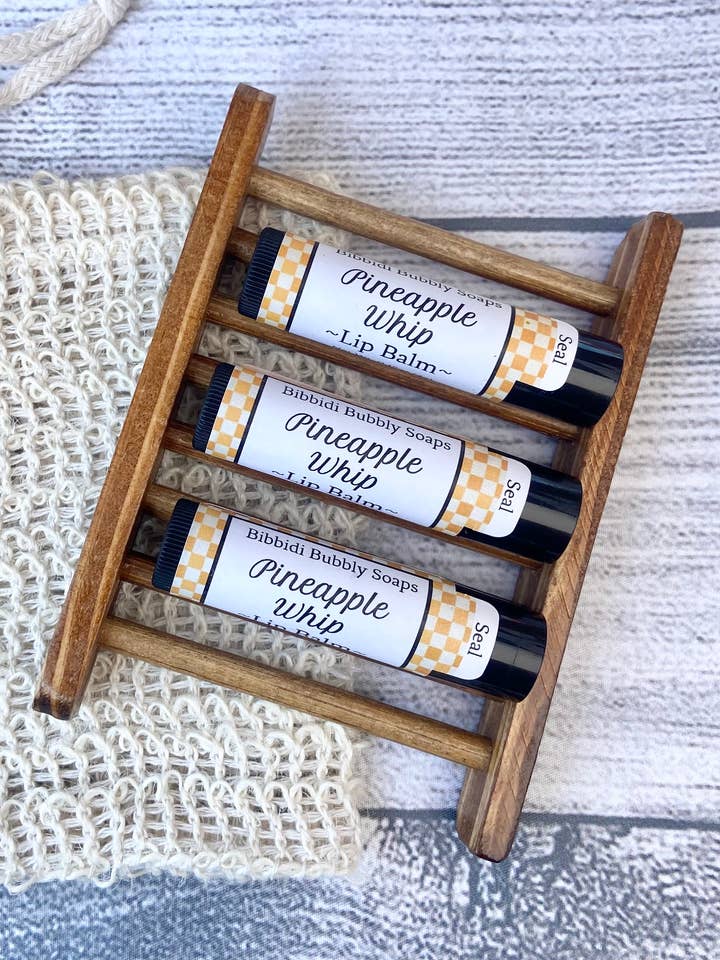 Pineapple Whip Lip Balm Handmade Small Batch Self-Care for wholesale by Bibbidi Bubbly Soaps
