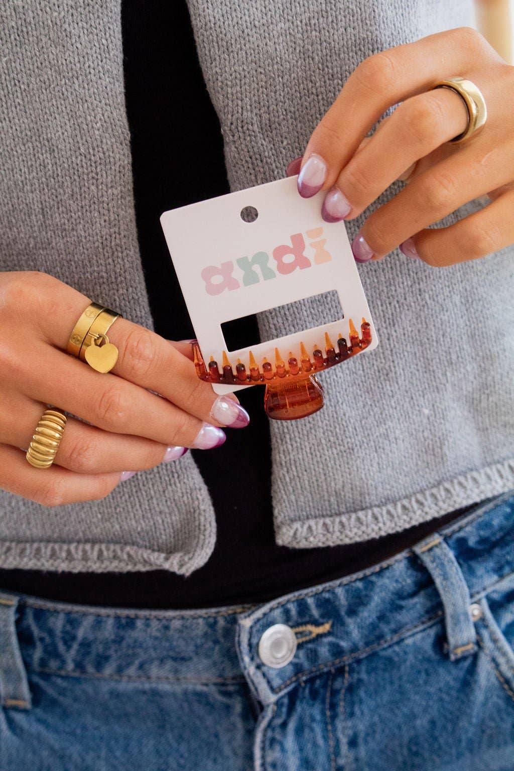 Shop Andi - Vente Pince à cheveux – femme - Pince à griffes French Twist pour cheveux fins6