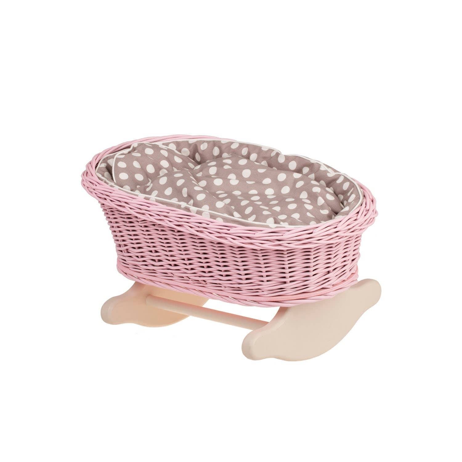 The Wicker Stories - Wholesale Doll Accessory Kit - Kids - Painted Swing Bed For Doll, Wicker Doll Cradle5