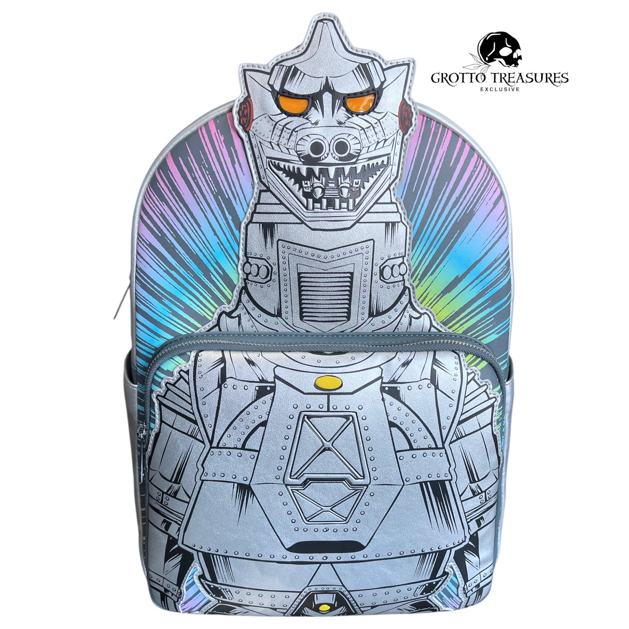 Grotto Treasures - Wholesale Backpack - Unisex - Grotto Treasures Exclusive - Loungefly Toho Godzilla Mechagodzilla Metallic Light-Up Full-Size Backpack1