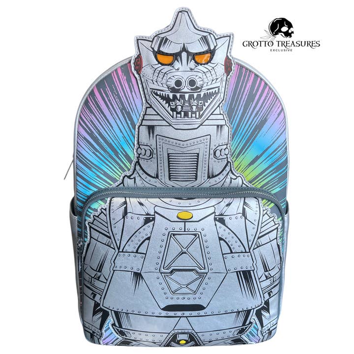 Grotto Treasures - Wholesale Backpack - Unisex - Grotto Treasures Exclusive - Loungefly Toho Godzilla Mechagodzilla Metallic Light-Up Full-Size Backpack1
