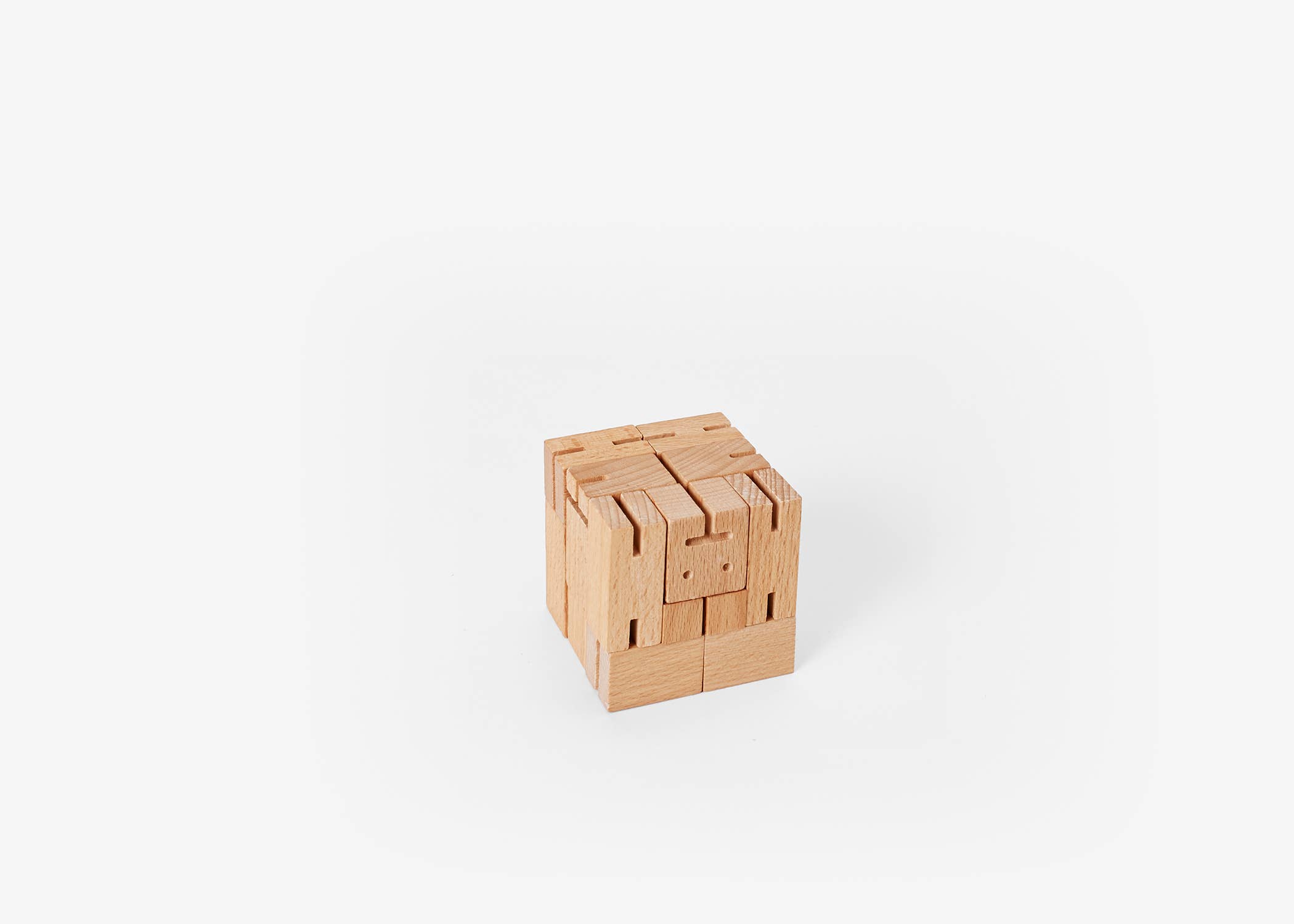 Areaware - Wholesale Wood Toy - Kids - Cubebot Small - Natural3