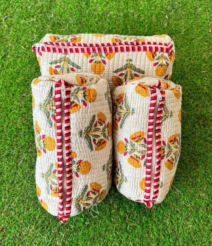 GYPSY STUDIO – wholesale Make-up/cosmetic bag – Stylish Cosmetic Bag Zipper Pouch Block Print Party Wear Bag0