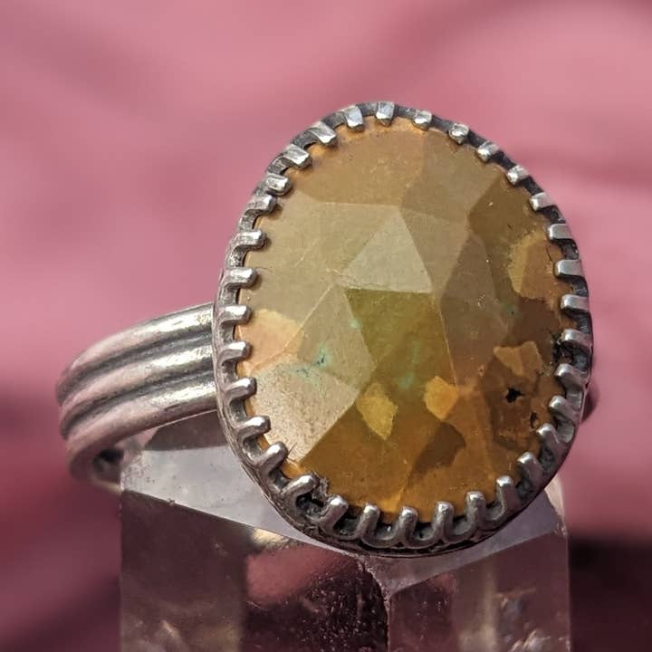 Single Stone Gemstone Ring for wholesale by Western Dawn Art