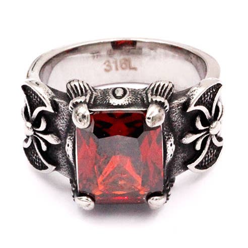 Bague Red Gem A-394 pour la vente par Awaken