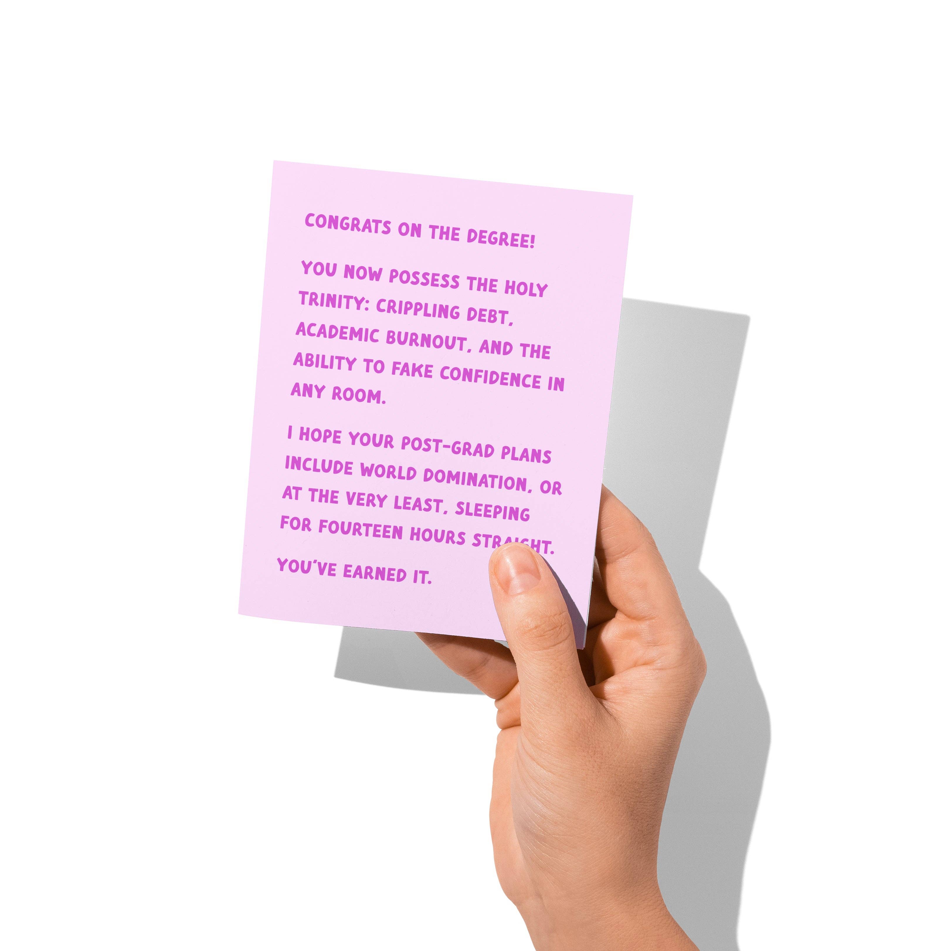 La Folie Press - Wholesale Graduation Card - World Domination Graduation Funny Congrats Card3