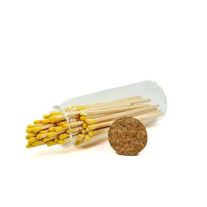 Chandler Studio - Wholesale Lucifers - Gele veiligheidslucifers in pot - glazen fles van 4 cm1