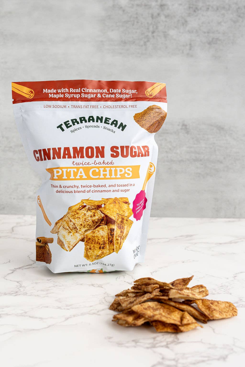 Terranean Herbs & Spices – wholesale Crisps – NEW Cinnamon Sugar Pita Chips (6.5 oz)2
