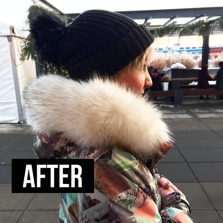 Namakan Goods – Großhandel Pelz-/Kunstpelzmantel – Damen – Arktischer Fuchs Kunstpelz Ruff6