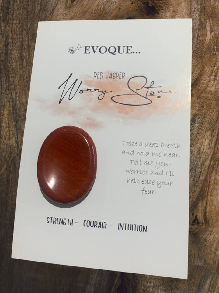 Worry Stone - Red Jasper for wholesale by Evoque Gifts & Homewares