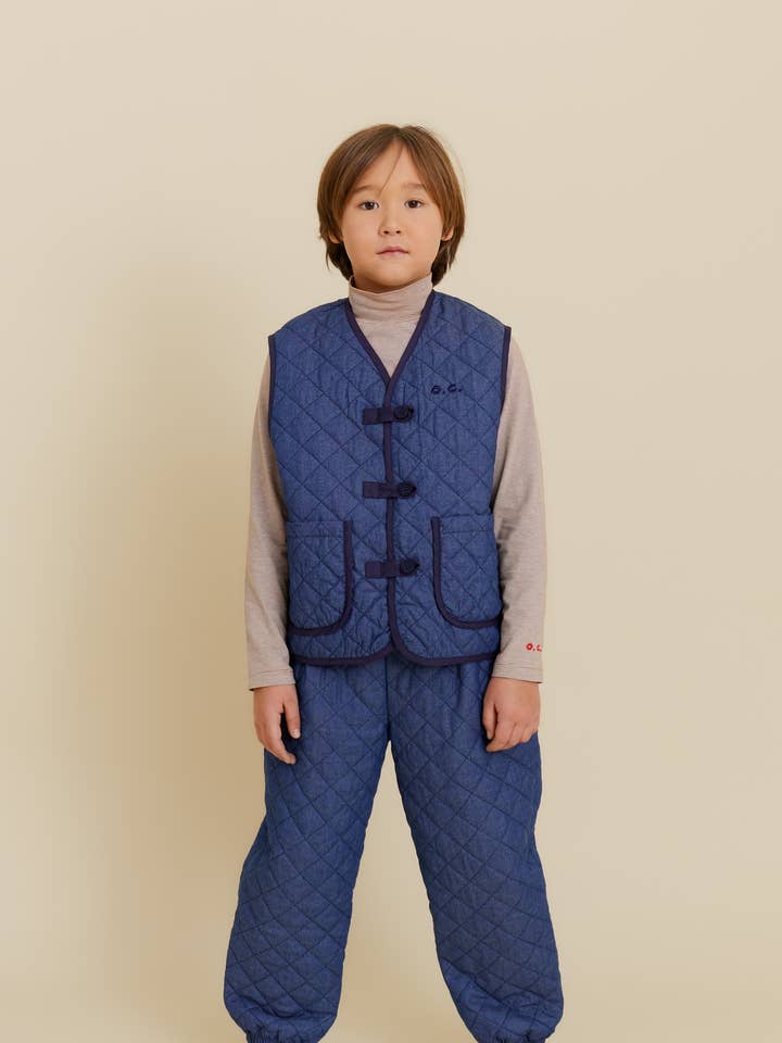 QUILTED DENIM BALLOON PANTS for wholesale by OXOX CLUB