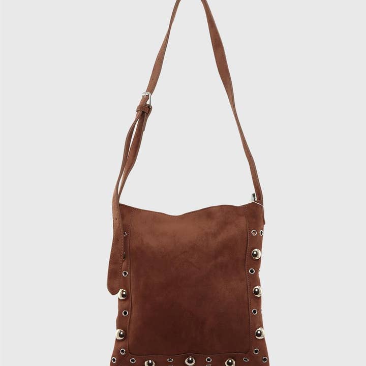 Studded Fringe Suede Shoulder Bag 2554 and other Purchase Wholesale fringe trim. Free Returns & Net 60 Terms on Faire trending on Faire.