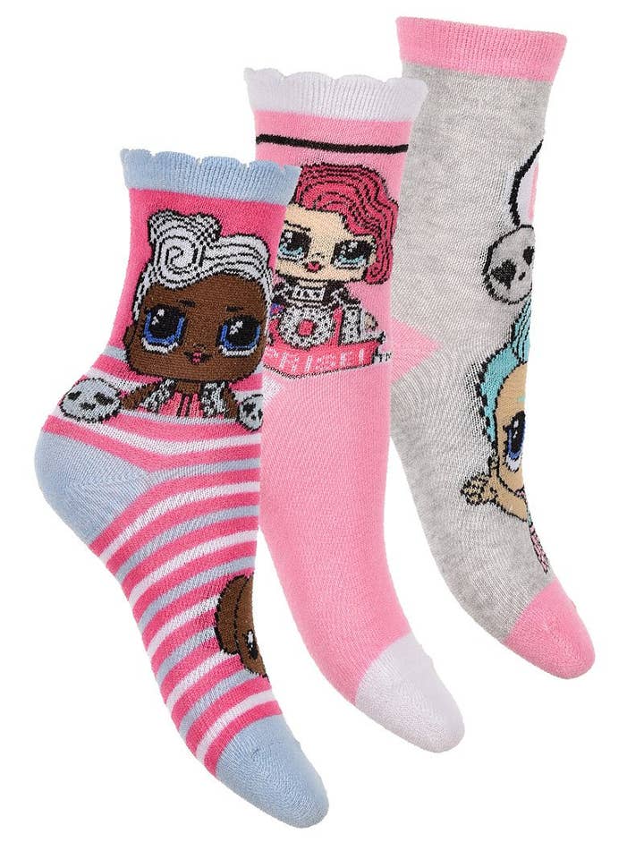 Pack de 3 calcetines Lol Surprise para venta al por mayor de POPBUSTERS