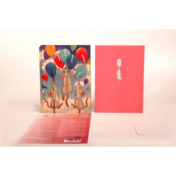 Formes Berlin GbR – postal de felicitações por atacado – Cartão de saudação decorativo 3D de rato2