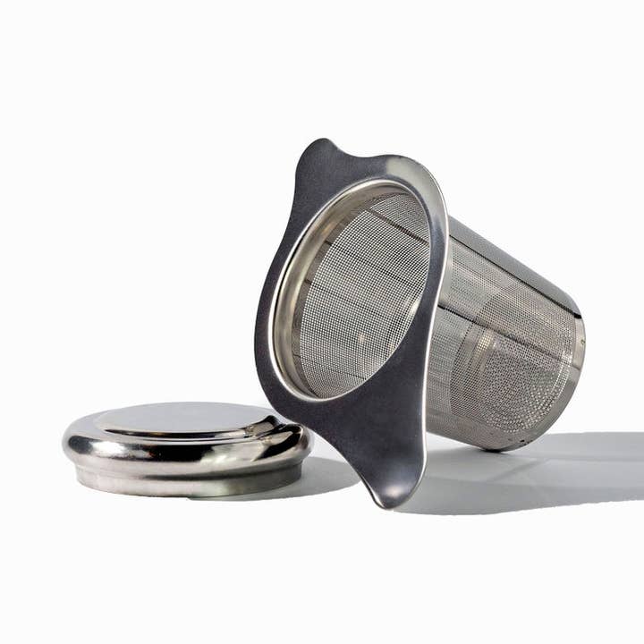 Stainless Steel Tea Infuser Basket w/ Lid for Loose Leaf Tea for wholesale by Full Moon Tea Company