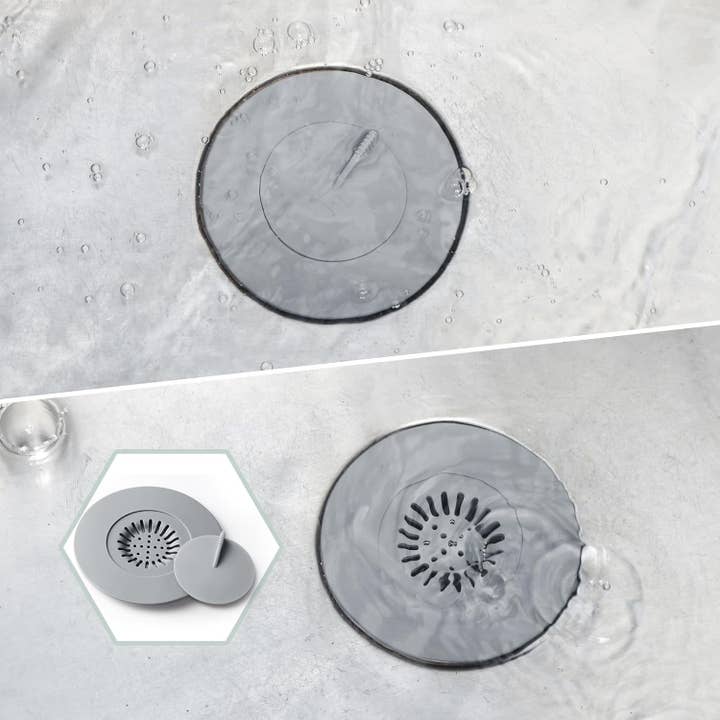 Krediz - Wholesale Sink Strainer/Stopper - Set of 4 Bathtub Stopper 2-in-1 Bathtub Drain Hair Catcher Silicone Kitchen Bathroom Shower Water Strainer Protectors,Universal Flat Suction Shower Drain Cover,Washbasin Drain Stopper4