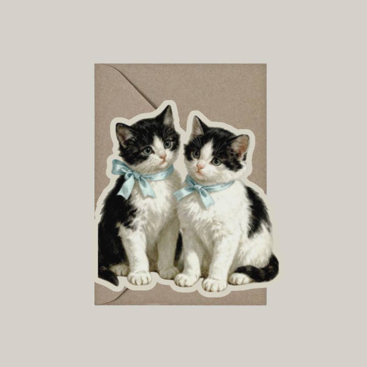 Double card with envelope | a purrfect card for wholesale by De Papierboetiek