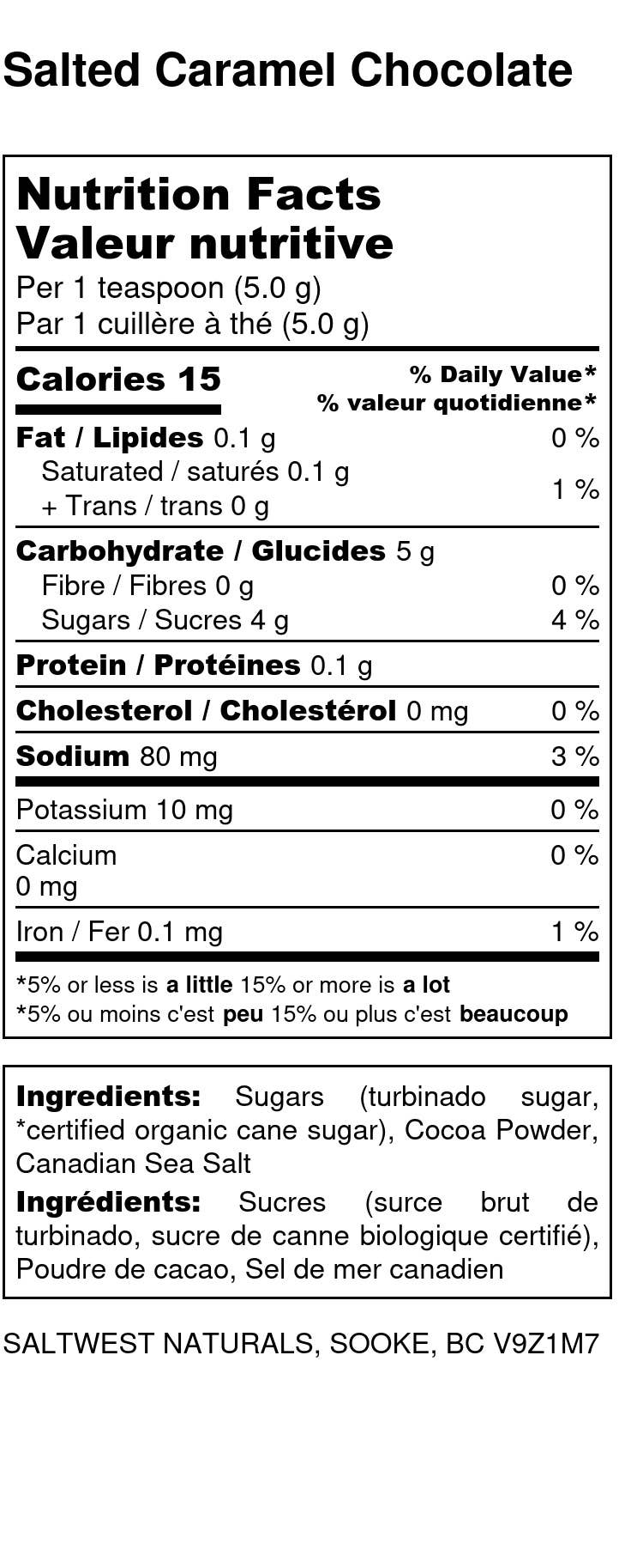 Saltwest Naturals - Wholesale Chocolade - Doos van 10 - Gezouten Karamel Chocolade 50g2