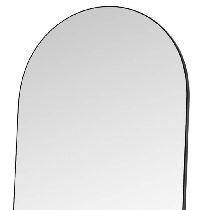 HomeRoots - Wholesale Vanity mirror - 67" Black Metal Arch Freestanding and Wall Mount Framed Full Length Mirror5
