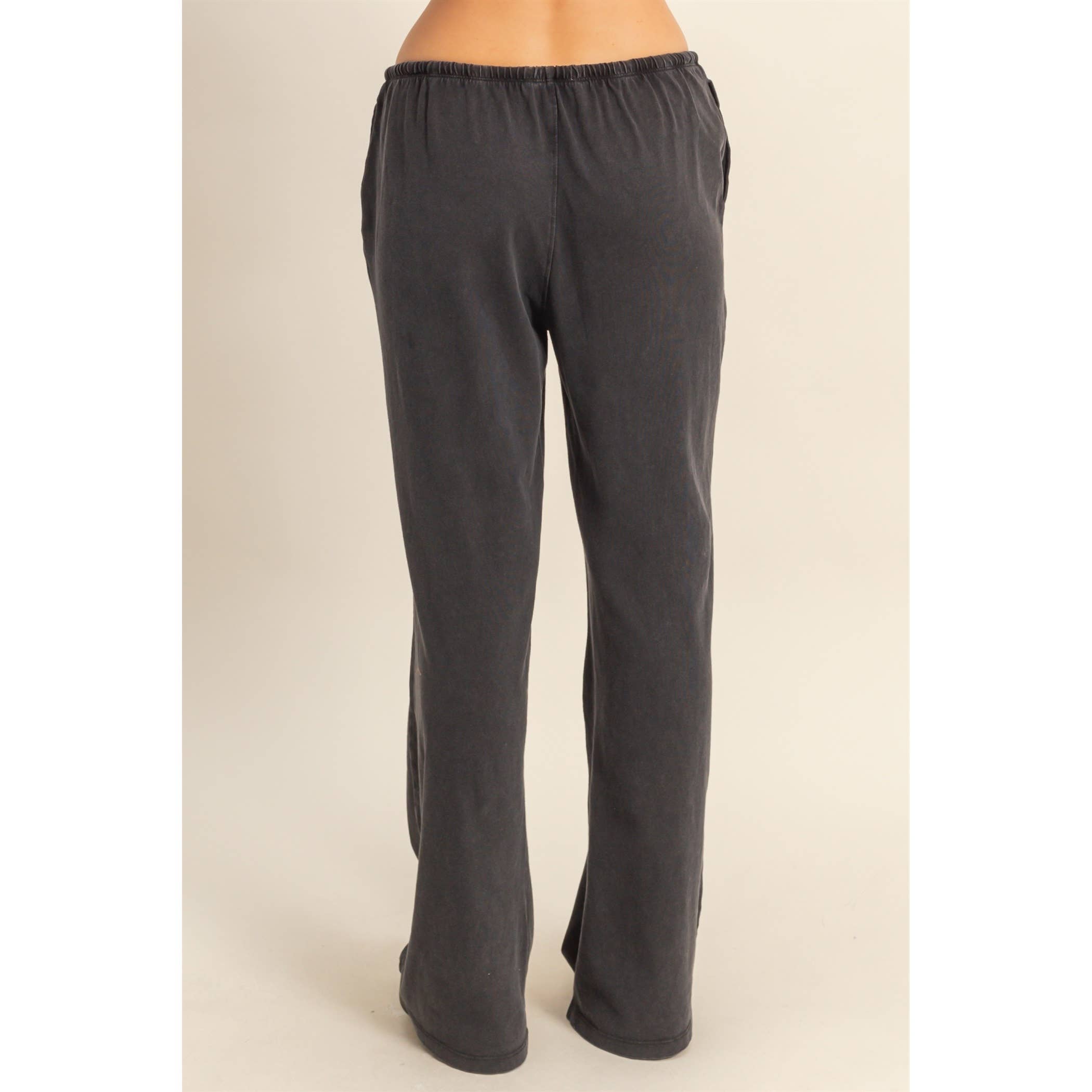 Double Zero - Vendita all'ingrosso Pantaloni sportivi/da jogging loungewear - Donna - Pantaloni rilassati a vita con coulisse lavati con minerali12