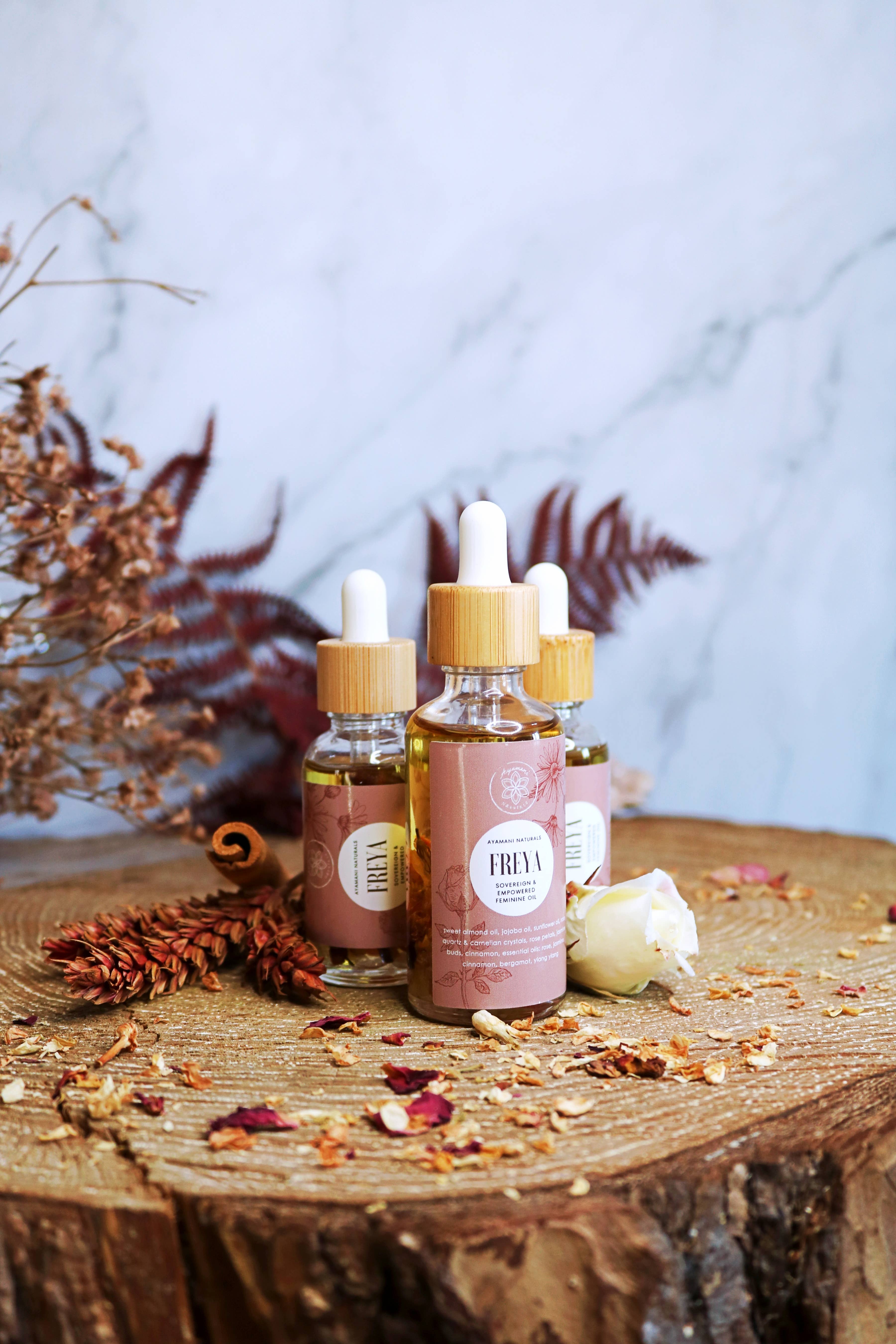 Ayamani Naturals - Wholesale Bath/Body Oil - FREYA Oil | Empowered Feminine Goddess Oil | Ritual & Body5