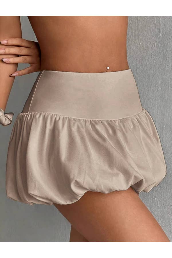Color 5 – wholesale Skirt – Women’s – Balloon bubble ruffle mini  skirt  w/lining and shorts under6
