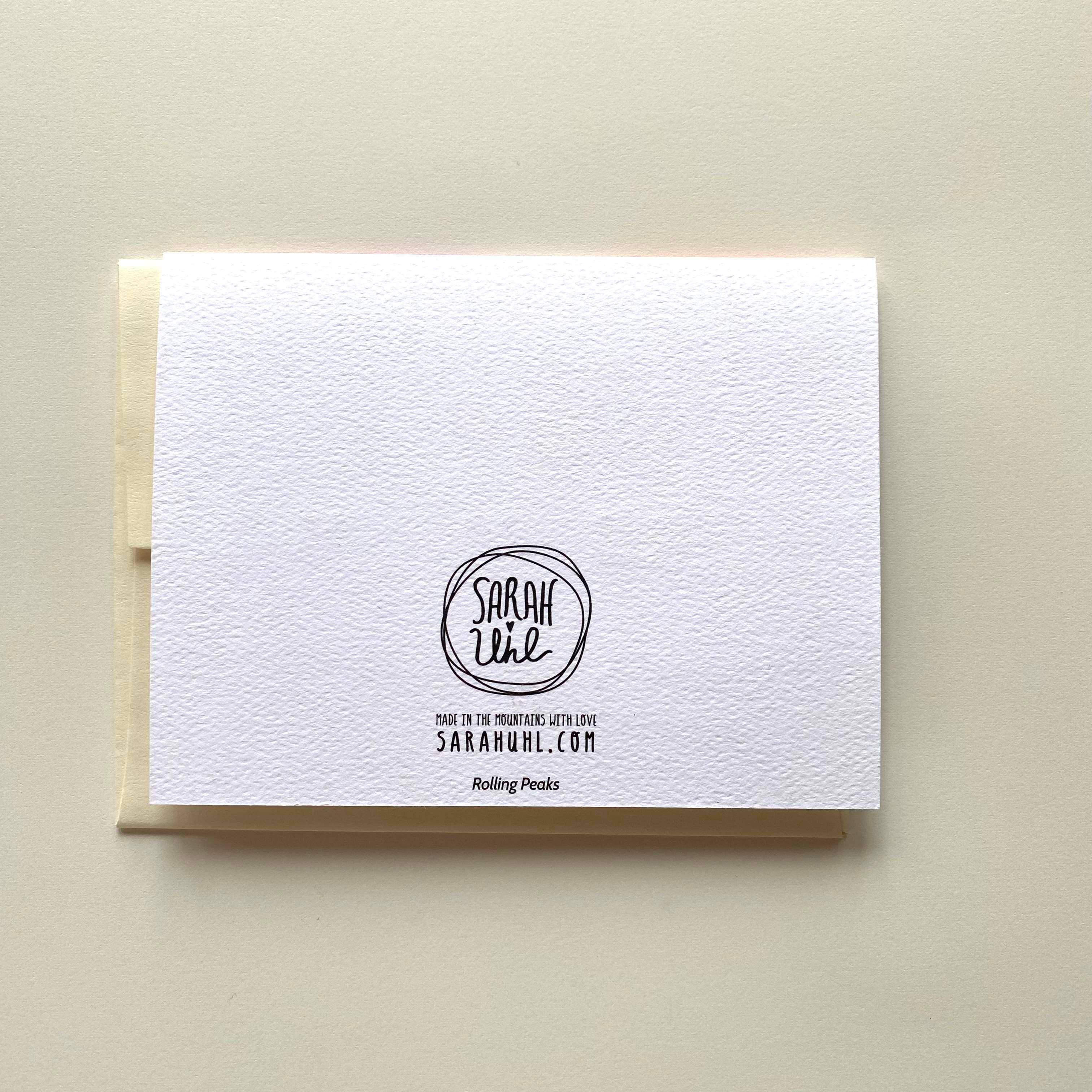 Sarah Uhl - Vente Assortiments de papeterie/cartes - Cartes postales Mountain Art : Rolling Peaks2