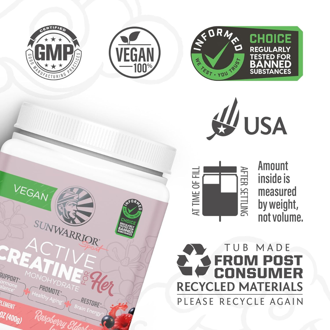 Sunwarrior - Wholesale Powdered Health Drink - Raspberry Elderberry Creatine Drink Powder For Her2