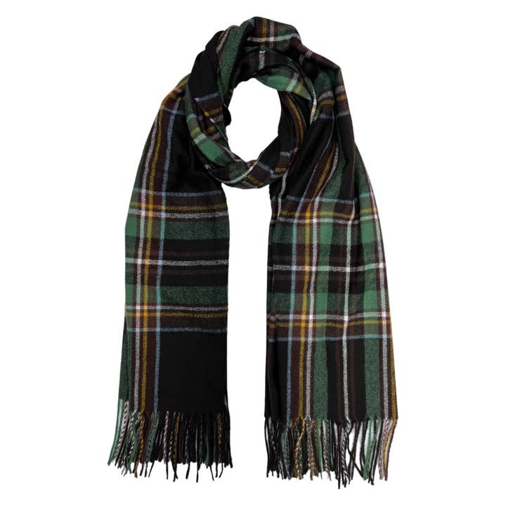 London Scarves - Wholesale Scarf - Women's - Tartan woven scarf with tassels
