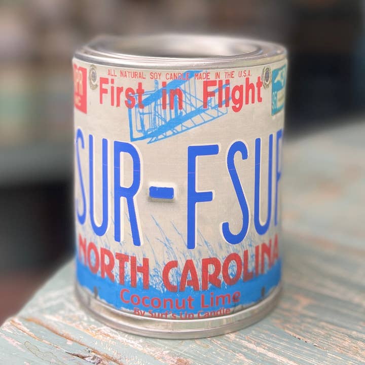 North Carolina registreringsskylt färg kan ljus för wholesale av Surfs Up Candle