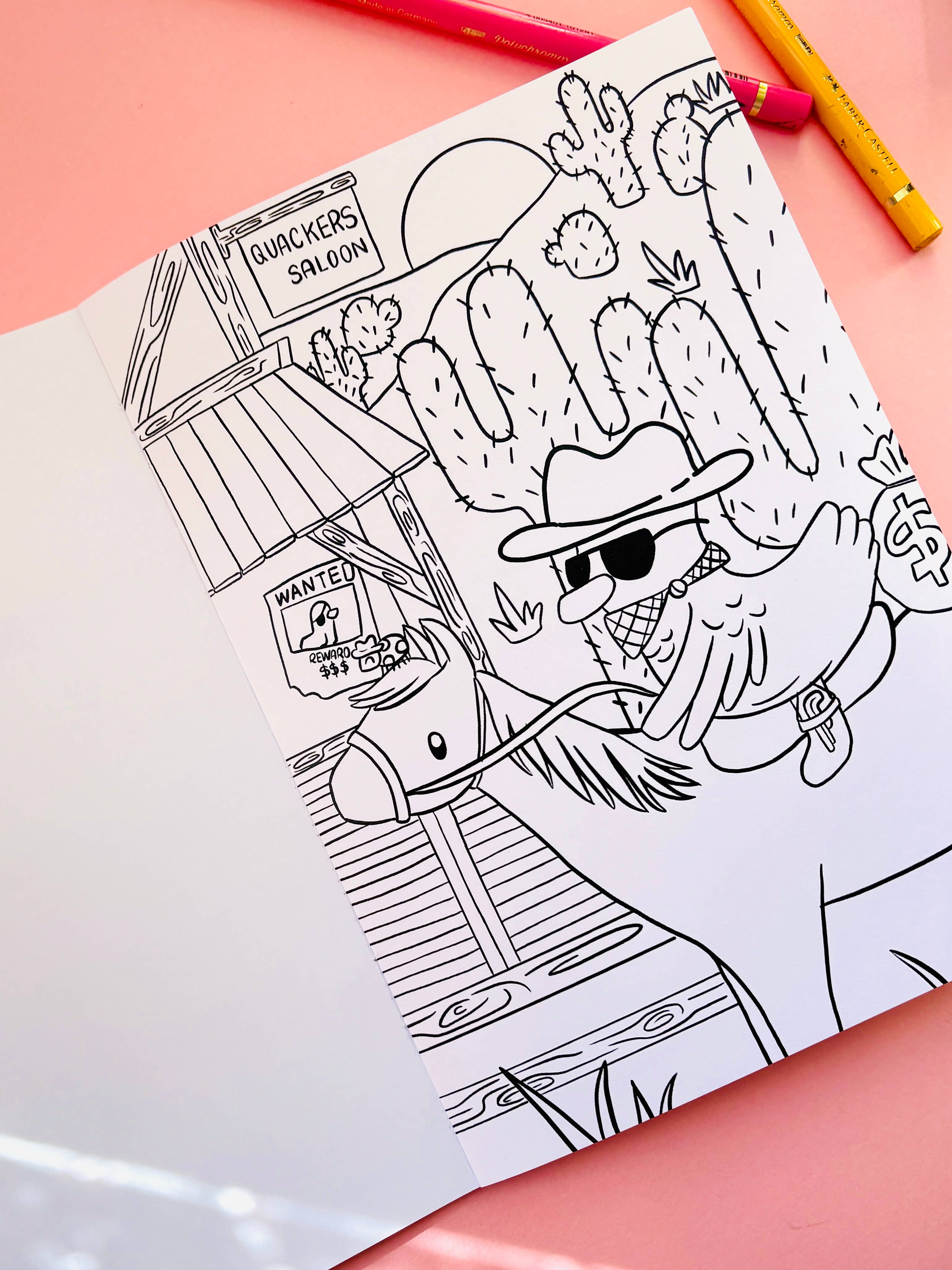 Pixiecraft - Wholesale Coloring & Activity Book - Kids & Baby - Dapper Ducks Illustrated A5 Colouring Book8