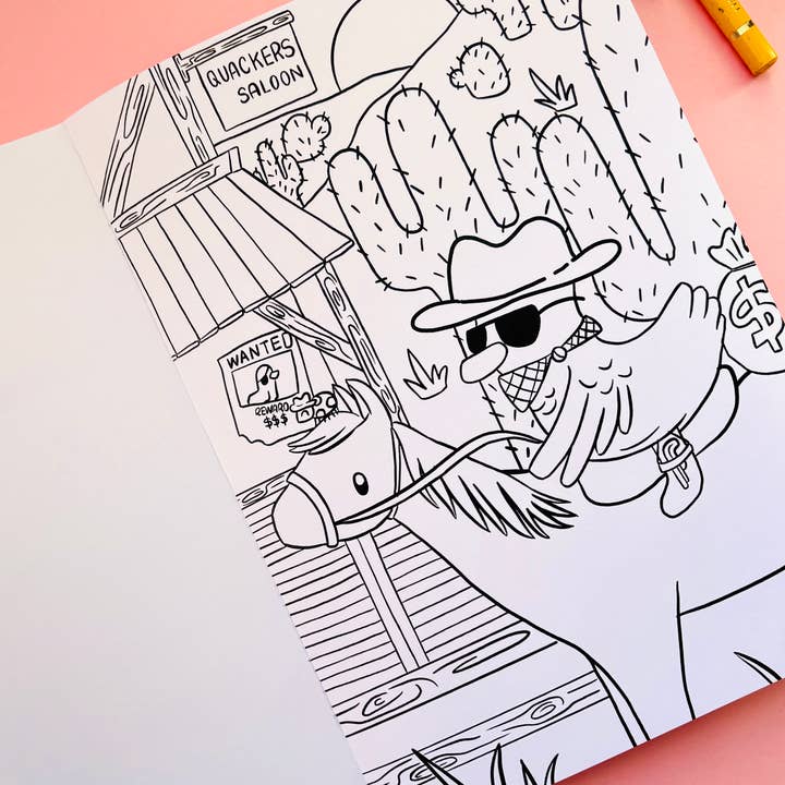 Pixiecraft - Wholesale Coloring & Activity Book - Kids & Baby - Dapper Ducks Illustrated A5 Colouring Book8