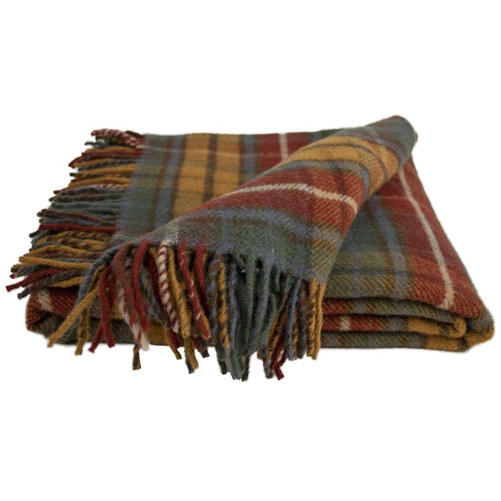 Prince of Scots - Wholesale Throw Blanket - Highland Tweeds Wool Fluffy Throw ~ Antique Buchanan ~2