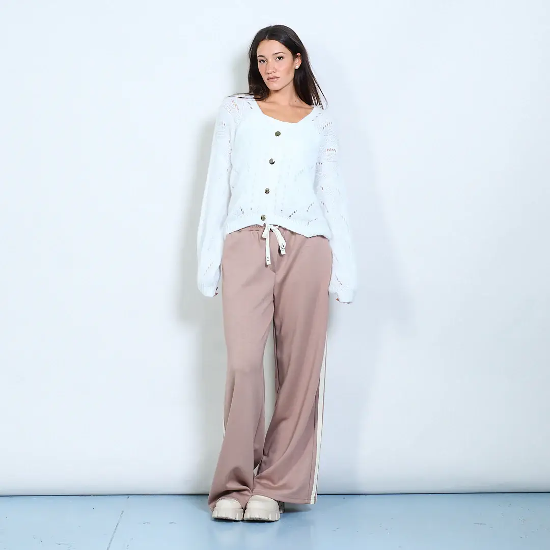 AMELÉ - Wholesale Cardigan - Women's - Openwork knit cardigan1