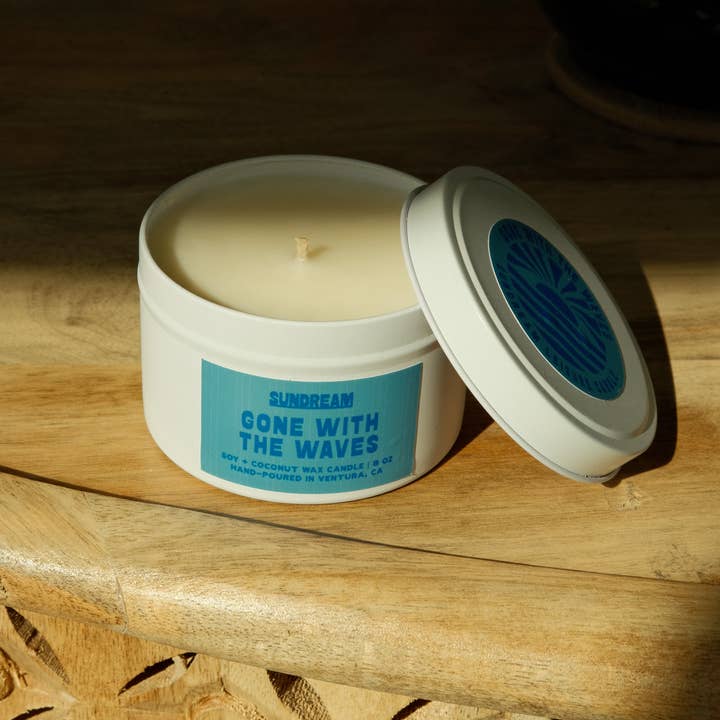 Sundream - Wholesale Travel Candles - Gone With The Waves Candle - 8oz