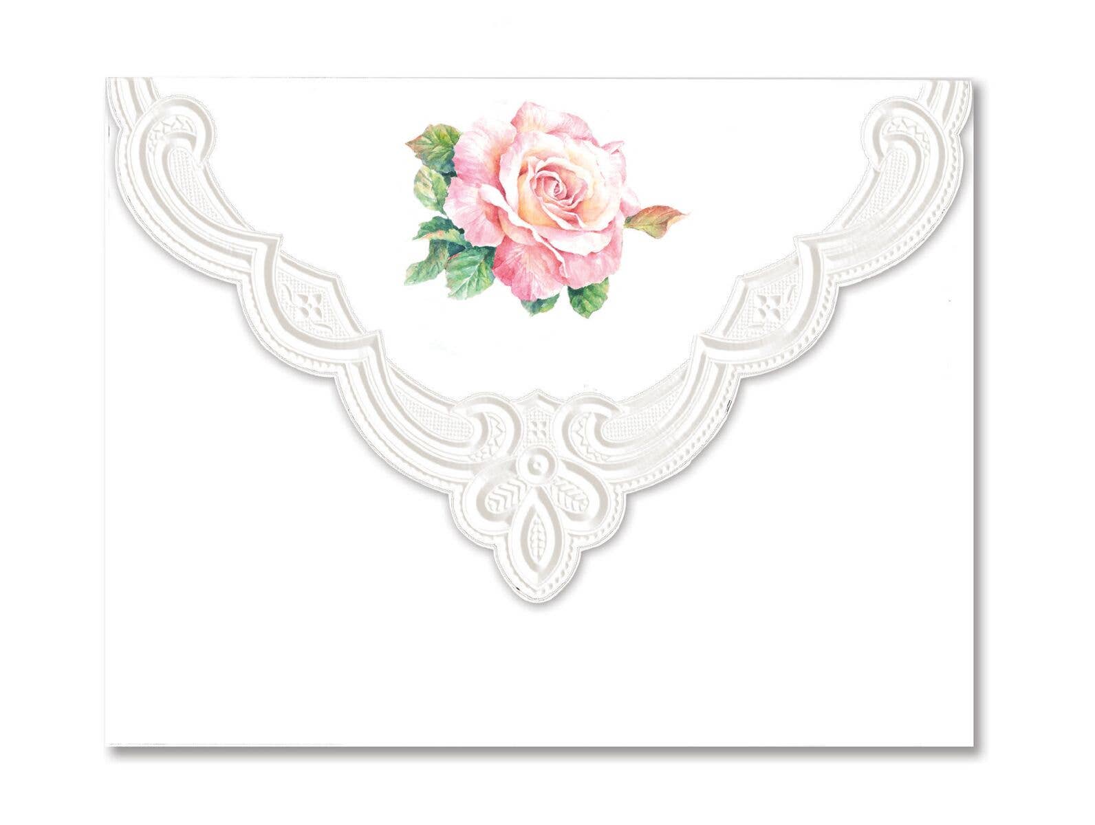 Carol Wilson Fine Arts Inc./For Arts Sake - Vente Assortiments de papeterie/cartes - Carte-notes en boîte découpée en relief Roses In Bloom NC1