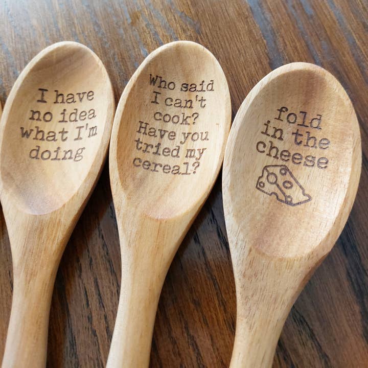 Happy Organized Home - Wholesale Kitchen Spoon - Funny Humor Laser engraved wooden Spoon.