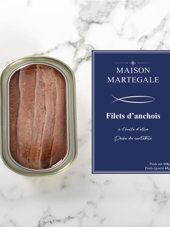 CANTABRIAN ANCHOVY FILLETS 110g for wholesale by MAISON MARTEGALE