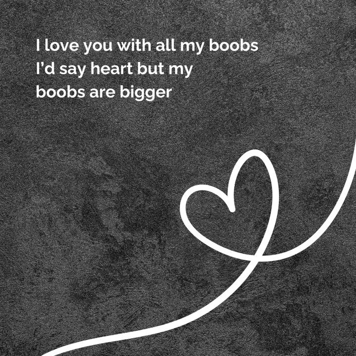 Boobs Card by Maybugs Designs for wholesale by Maybugs Designs