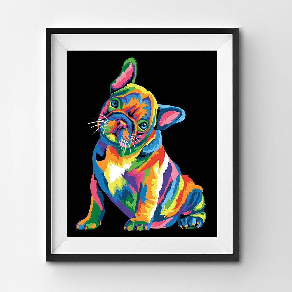 Winnie's Picks – wholesale DIY craft kit – Colorful French Bulldog - Paint by Numbers kit - Graduation Gifts 20251
